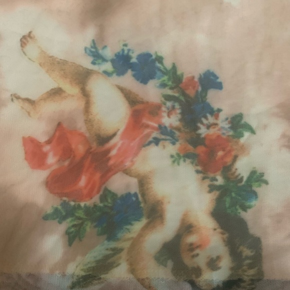 NWOT Angel print bodycon mini skirt - Picture 7 of 7